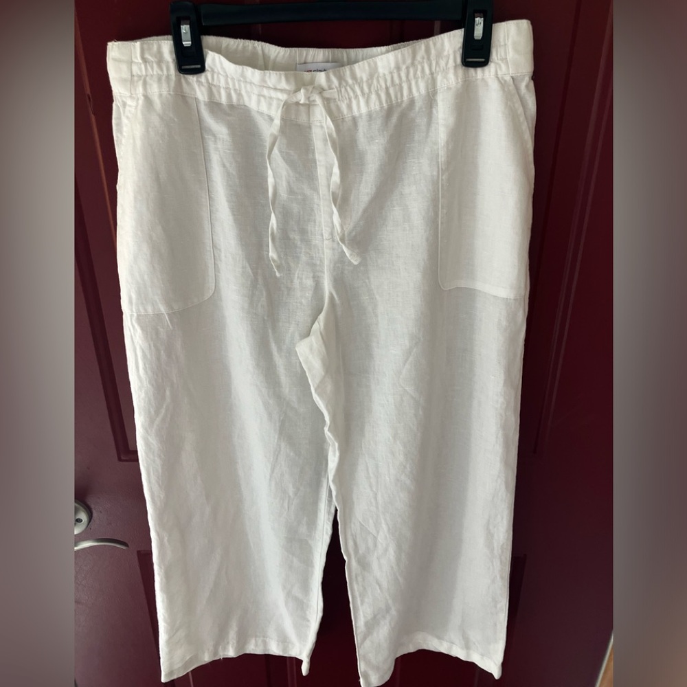 Women’s Liz Claiborne Linen Pants - New w/Tags! Side front pockets- tie front.